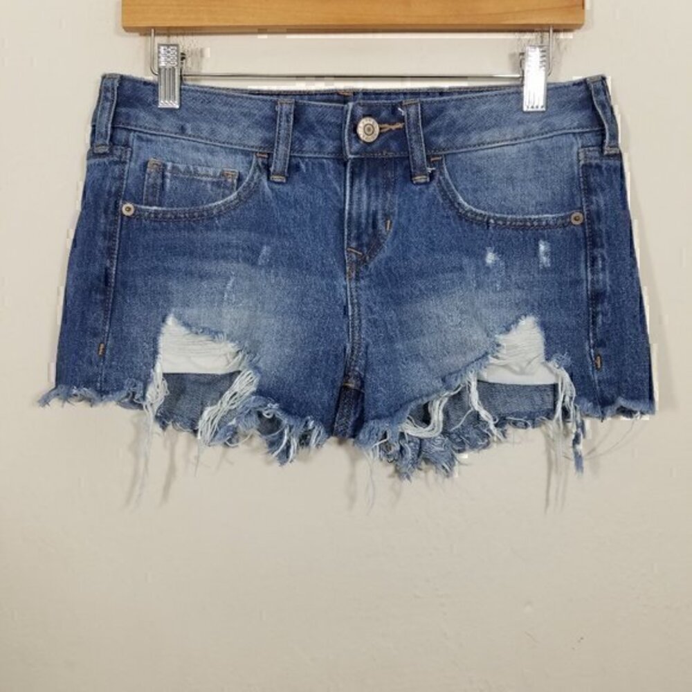 Express Distressed Jean Shorts Blue Size 0
